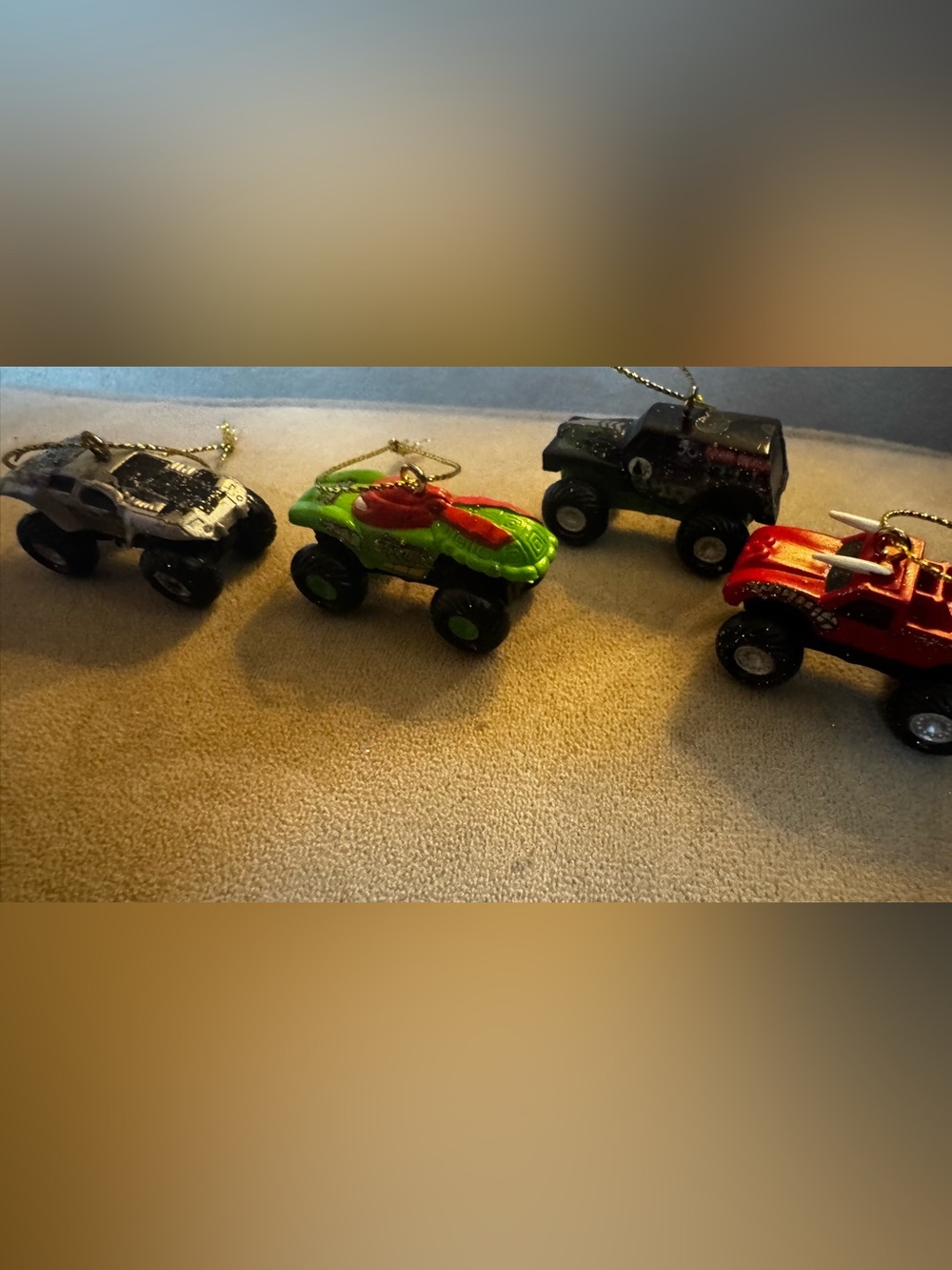 Mini Monster Truck Toy  ornament set - approximately 1”